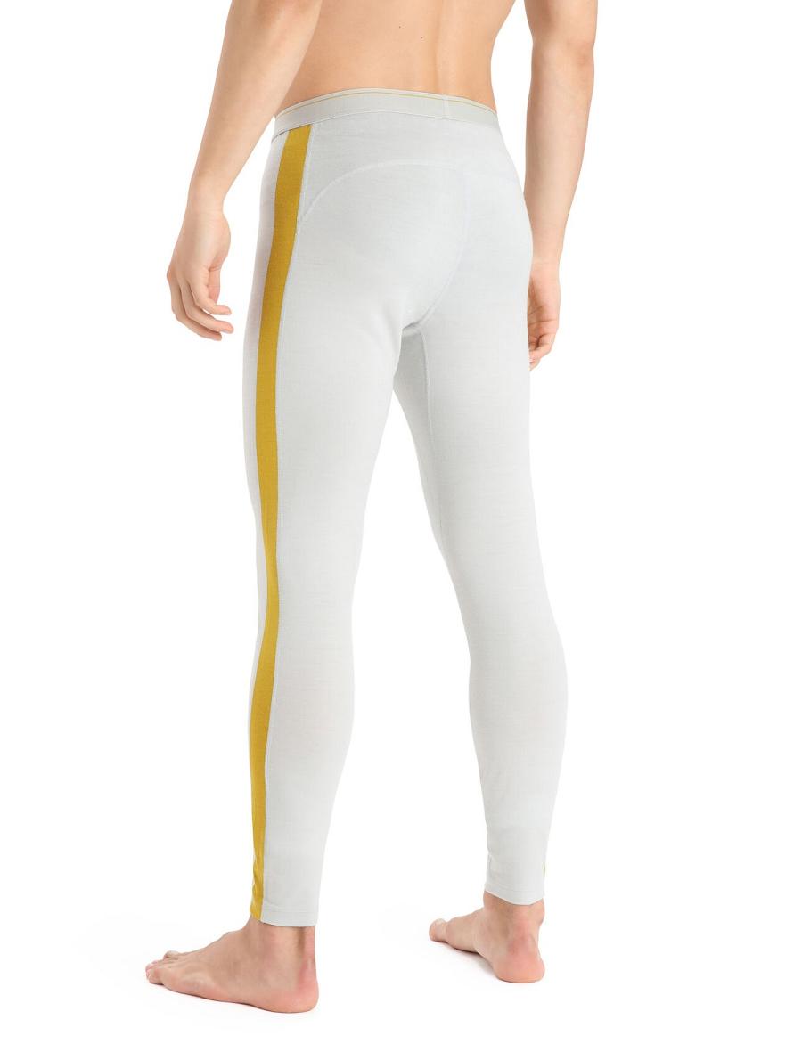 Ether / Silent Gold Men's Icebreaker Merino 200 Sonebula Thermal Leggings | USA 1127UZGT